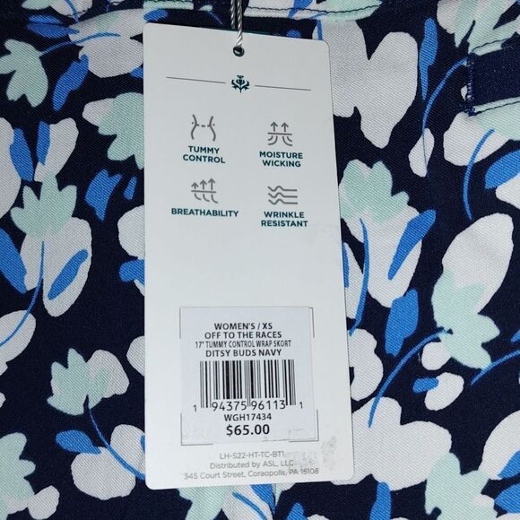 Lady Hagen Off to the Races 17" tummy control pull on wrap skort Sz XS NWT - Picture 5 of 11